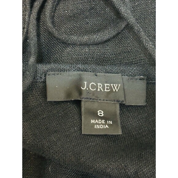 J.Crew Women Size 8 V-Back Linen Button Up Blouse Boho Timeless Closet Staple - Picture 13 of 14